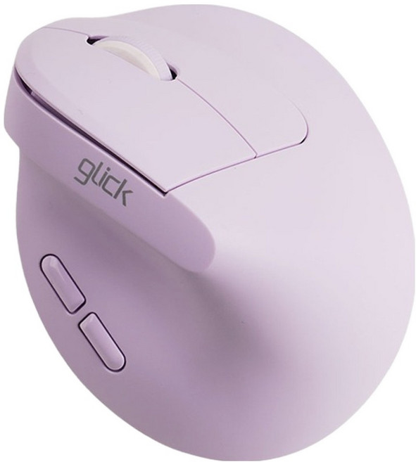 지클릭커 오피스프로 수플레 초경량 인체공학 블루투스 버티컬 무소음 무선 마우스, 퍼플, OP65