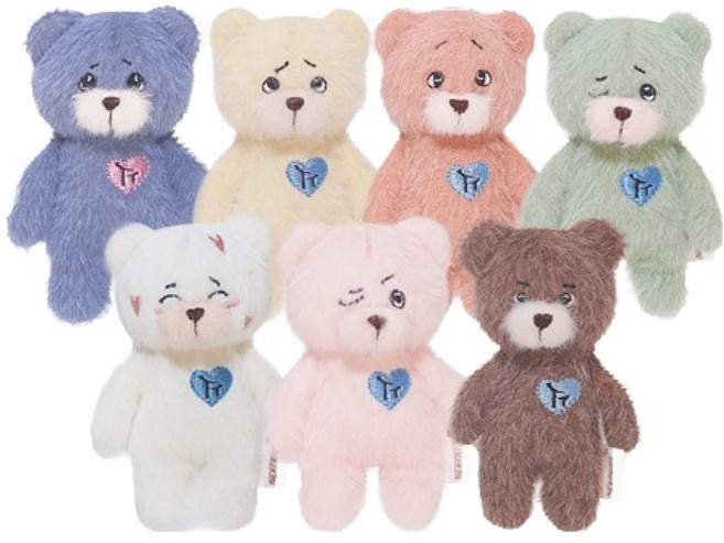 테디테일즈 넥스트키스 위클리베어 봉제인형, 랜덤발송, 1개, 8cm