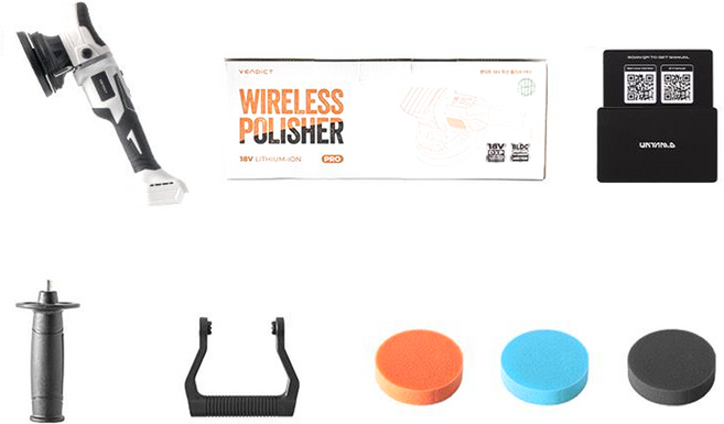 벤딕트 18V 무선 폴리셔 PRO 베이직 패키지, (181-1) VDT-P18W