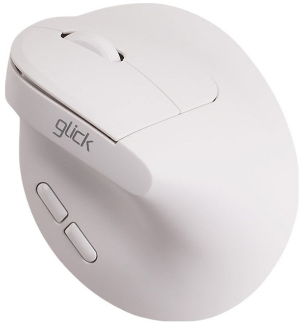 지클릭커 오피스프로 수플레 초경량 인체공학 블루투스 버티컬 무소음 무선 마우스, 화이트, OP65