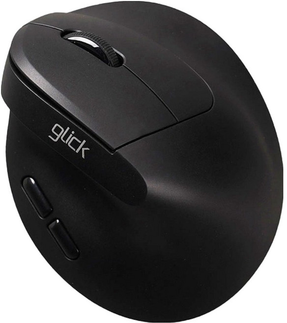 지클릭커 오피스프로 수플레 초경량 인체공학 블루투스 버티컬 무소음 무선 마우스, 블랙, OP65