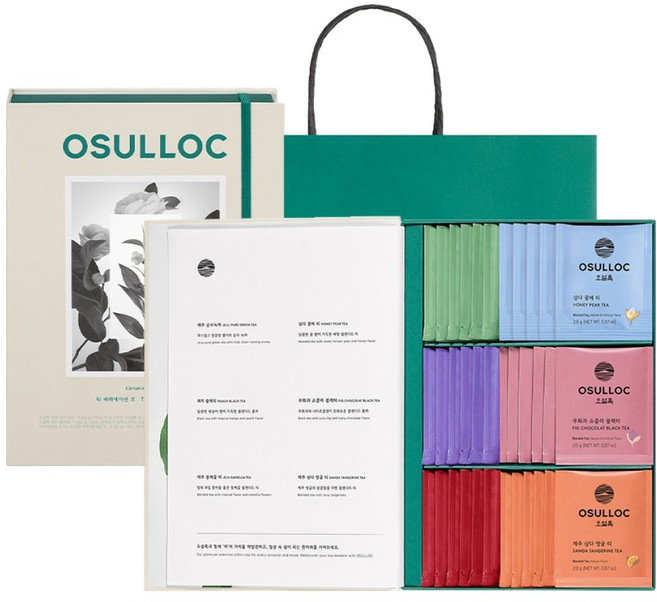 오설록 티 베리에이션 오 티백 차 세트, 차 6종 x 6p, 1세트