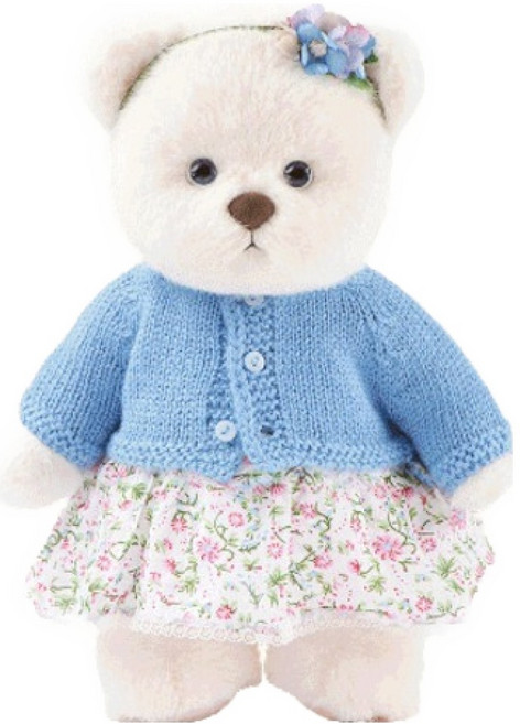 테디테일즈 물망초 인형 M, 30cm, 혼합색상, 1개