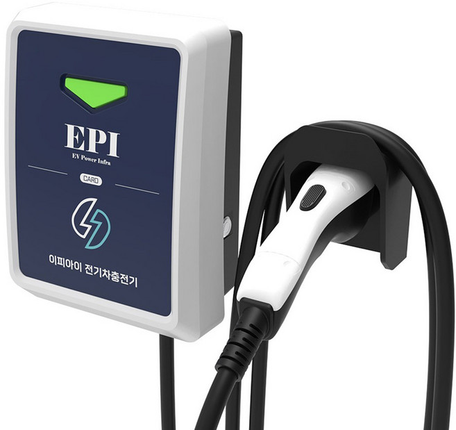 이피아이 세로형 전기차충전기 11KW, 블루