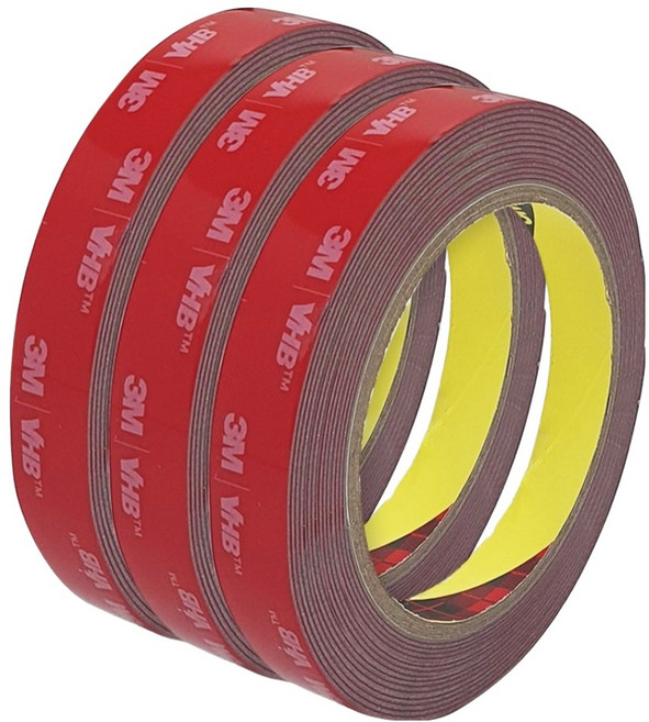 브이에이치비 초강력 아크릴폼 그레이 양면테이프 24mm x 5m, 3개