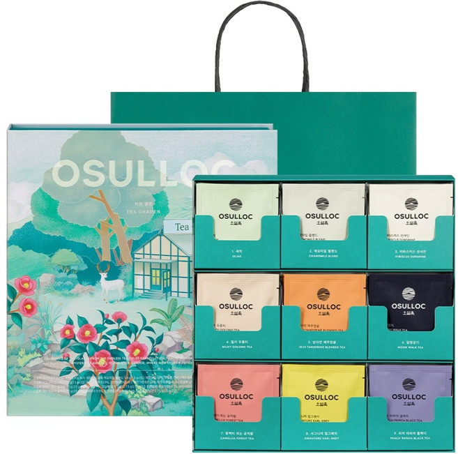 오설록 차의정원 피라미드 티백 세트, 9종, 1세트