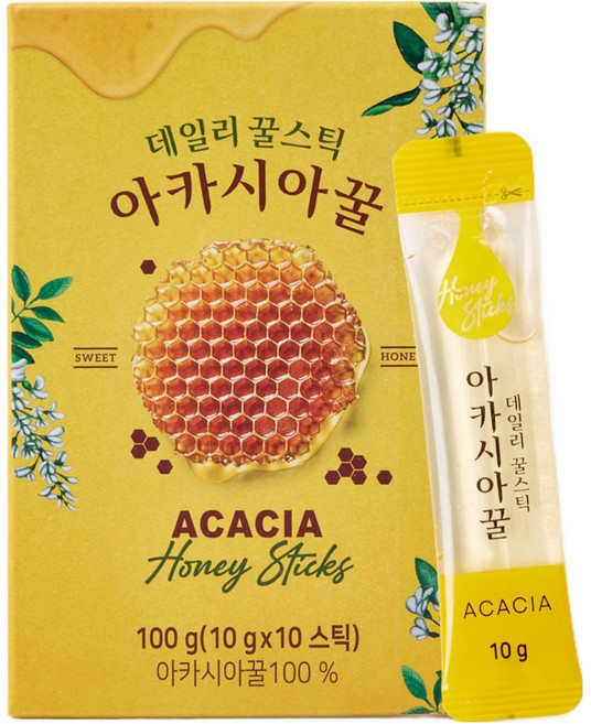 데일리 꿀스틱 아카시아꿀 10p, 1개, 100g