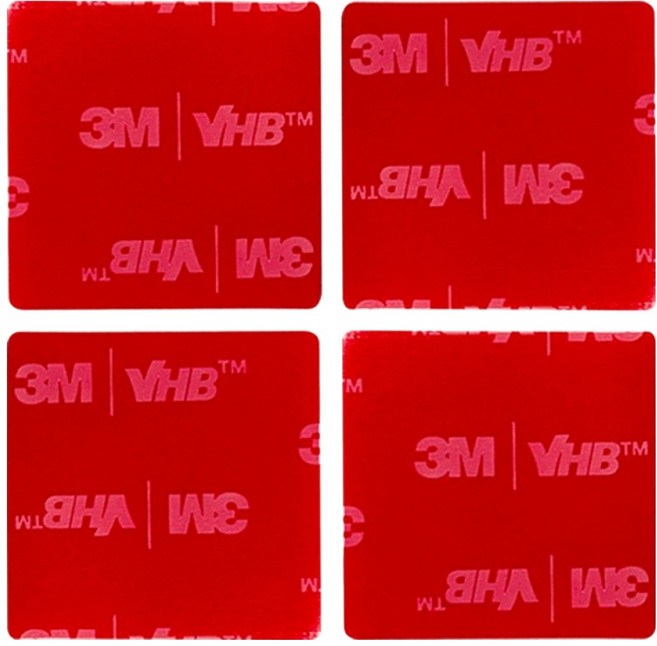 브이에이치비 블랙박스 하이패스용 사각 양면테이프 투명 30mm, 4개