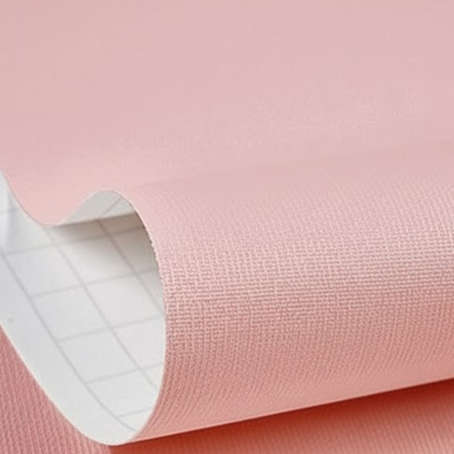 로이라이프 접착식 린넨패턴 벽지 2p, 마카롱 핑크