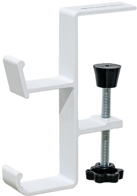 구스페리 무타공 메탈 2단 책상 헤드셋 가방걸이, 화이트, 1개