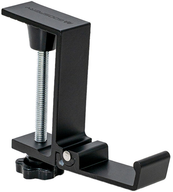 구스페리 무타공 메탈 접이식 책상 헤드셋 가방걸이, 블랙, 1개