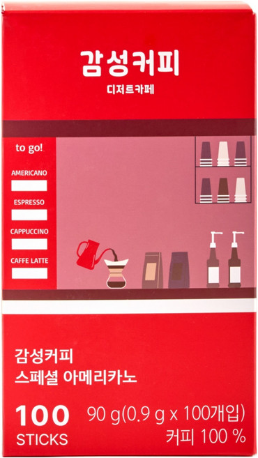 감성커피 스페셜 아메리카노 스틱, 1개, 100개입, 900mg