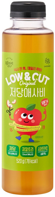 Bokumjari LOW & CUT 低糖原味蘋果醋, 520g, 1個