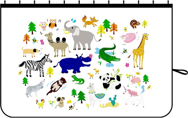 바니바니 차량용 레일형 햇빛가리개, 1 동물원, 1개