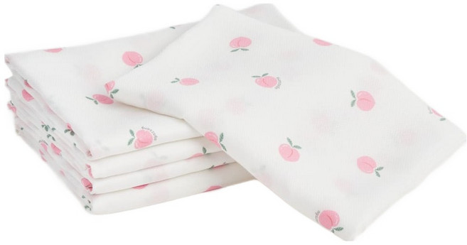 아가짱 에어 천 기저귀 대형, 복숭아, 5개