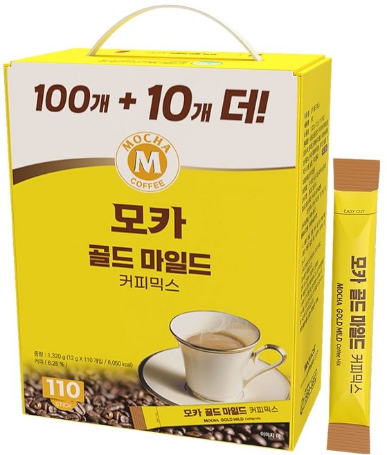 모카씨엔티 골드 마일드 커피믹스, 12g, 1개, 110개입
