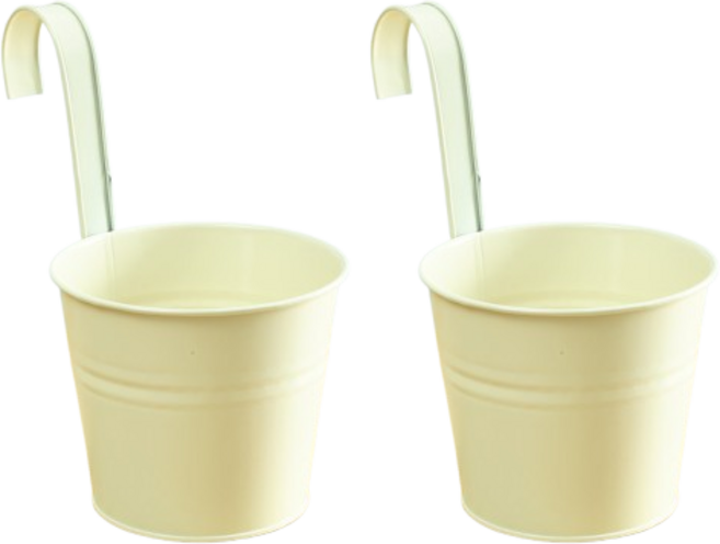 미소로운 탈부착 행잉 화분걸이, 아이보리, 2개