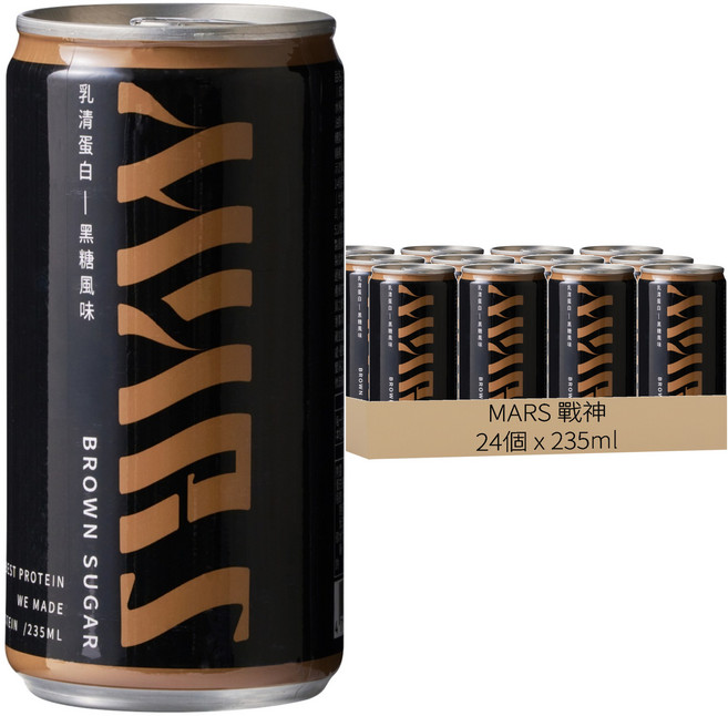 MARS 戰神 蛋白保久乳 Lite 黑糖風味, 24個, 235ml