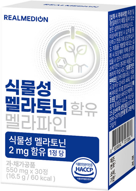 리얼메디온 식물성 멜라토닌 함유 멜라파인 16.5g, 1개, 30정