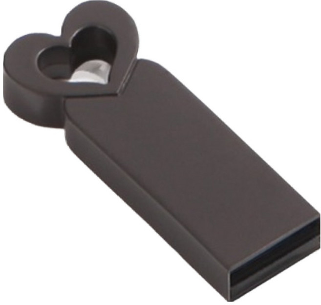 韓國 MuSt 愛心 USB 2.0 隨身碟 黑色, 1個, 32GB