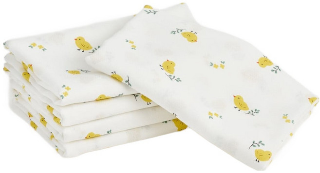 아가짱 퓨어 천 기저귀 대형, 5개, 병아리