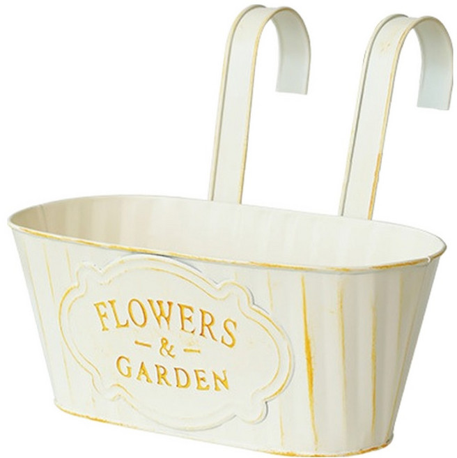 미소로운 베란다 화분걸이대, 레트로화이트타원형, 1개