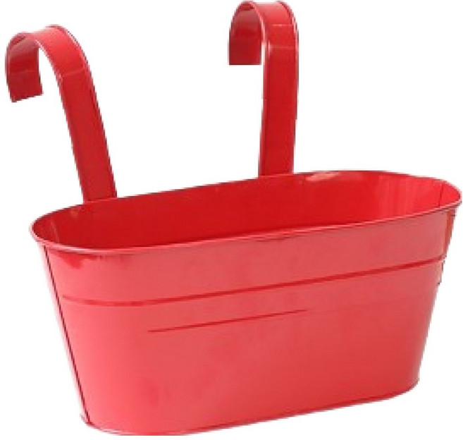 미소로운 행잉 화분, 타원형 레드, 1개