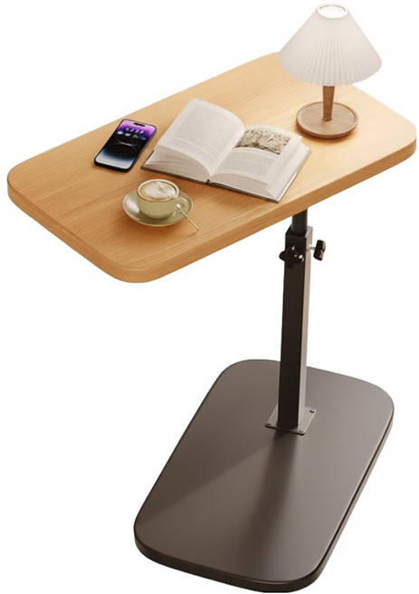 ROI Life 床邊桌 40 x 30 x 45 cm, 升降式 原木黑色框架