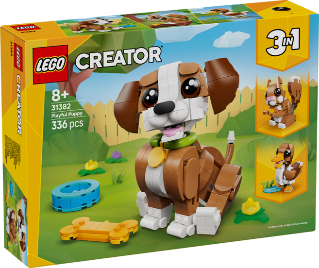 LEGO 創意三合一系列 可愛動物 頑皮小狗 Cute Animals: Playful Puppy Dog 31382, 混和顏色, 1個