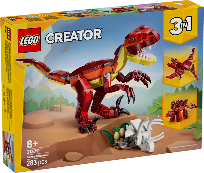 LEGO 創意三合一系列 凶猛恐龍 Fierce Dinosaur 31379, 混和顏色, 1個