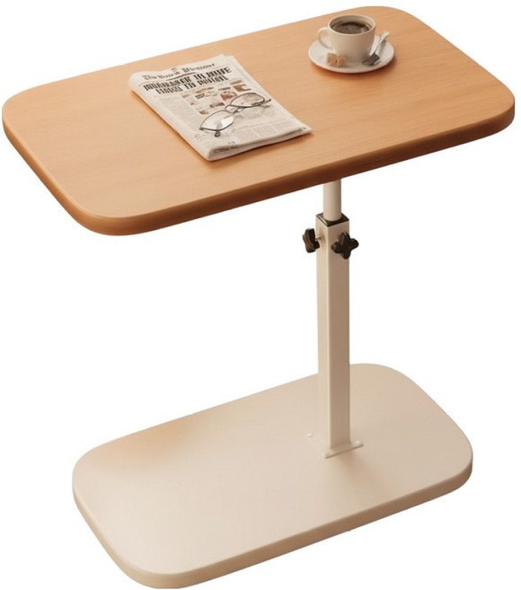 ROI Life 床邊桌 40 x 30 x 45 cm, 升降型 原木白色框架