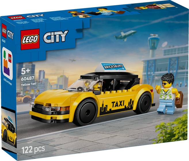 LEGO 城市系列 黃色計程車 Yellow Taxi 60487, 混和顏色, 1個