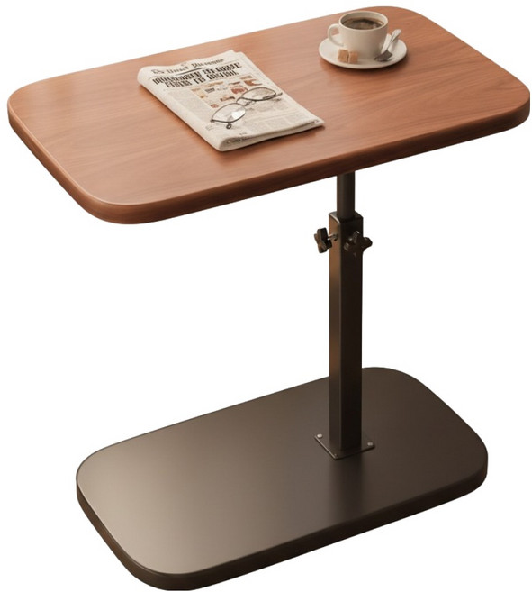 ROI Life 床邊桌 40 x 30 x 45 cm, 升降式 胡桃木黑色框架