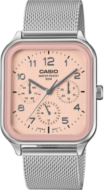 CASIO 卡西歐 多功能金屬手錶 MTP-M306M + 電池更換券套組