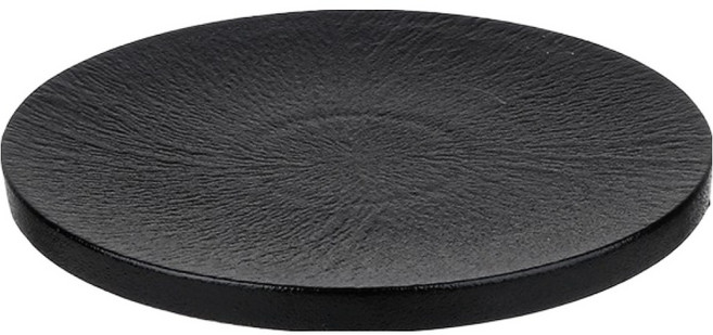 plala 陶瓷黑白紋盤 圓盤, 黑色, 1個