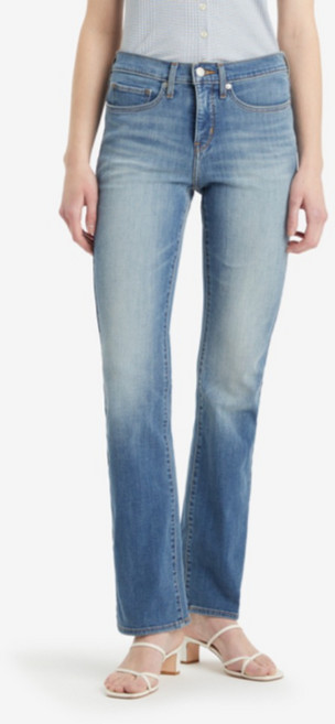 리바이스 여성용 315 쉐이핑 부츠 스머지드 라인 청바지