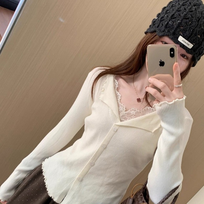 어썸풀 여성용 코어로스 레이스 슬림 가디건 A26SPC121908