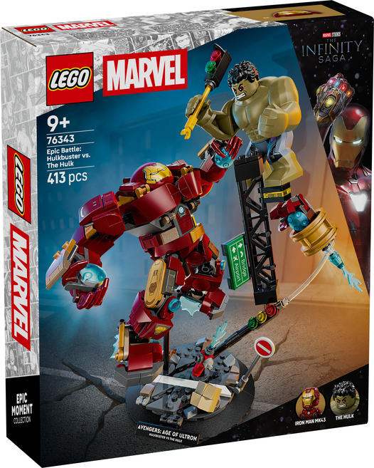 LEGO 76343 漫威系列 史詩級對決 : 浩克毀滅者 vs. 浩克 SUPER HEROES, 混和顏色, 1套