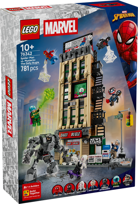 LEGO 76342 漫威系列 蜘蛛人大戰神秘法師 : 號角日報 Super Heroes, 混和顏色, 1套