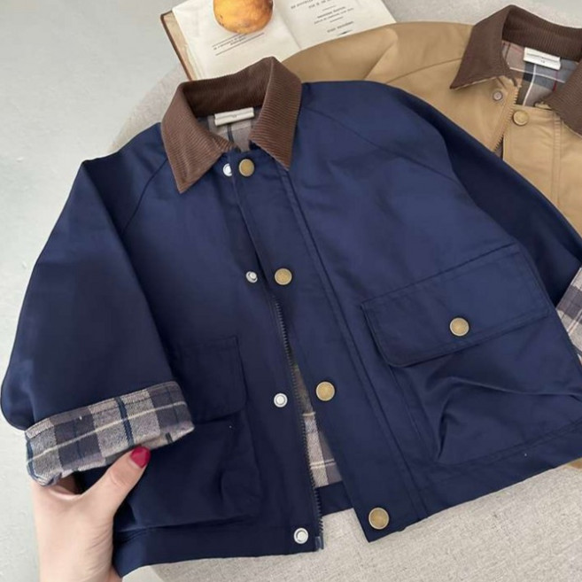 芬芬普羅格賽莫尼 格紋拼接夾克