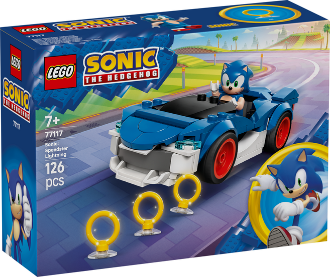LEGO 77117 音速小子系列 閃電跑車 Sonic Speedster Lightning, 混和顏色, 1套