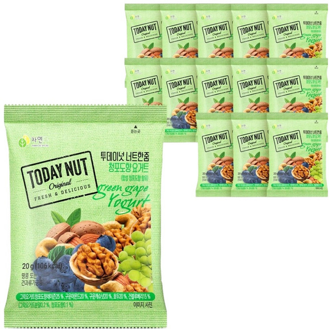TODAY NUT 青葡萄味優格堅果, 20g, 14個