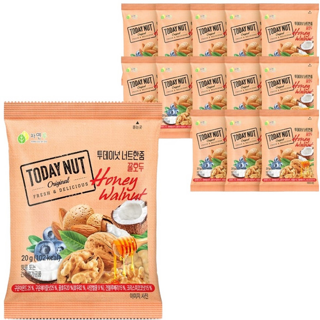 TODAY NUT 每日堅果 蜂蜜核桃, 20g, 14個