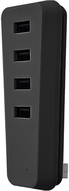 스페이스쉴드 소니 플레이스테이션 PS5 프로 슬림 호환 콘솔 멀티 USB 2.0 4포트 허브 확장 어댑터, 블랙, 1개