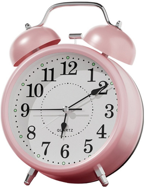 Mabsoshop 復古經典鬧鐘 BRP2787 9 x 4.5 x 12 cm, 粉紅色