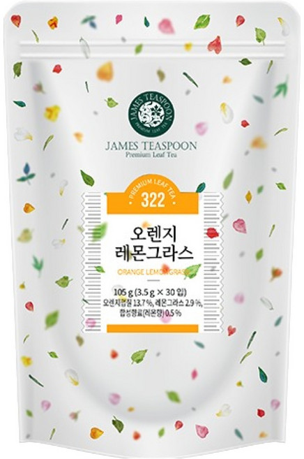 제임스티스푼 오렌지 레몬 그라스, 3.5g, 30개입, 1개