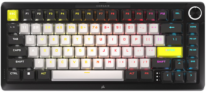 CORSAIR 海盜船 MAKR 75 DIY 套件 準系統 熱插拔 電競 機械式 有線 無數字鍵 鍵盤 MLX 脈衝軸, 碳纖維, RGP0060, 製造商軸