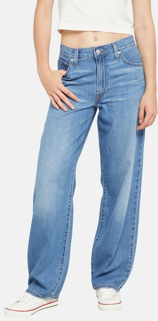 리바이스 여성용 배기 대드 헤비 체크 진 A3494-0057