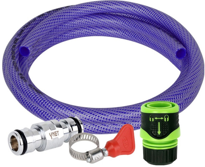 와이넷 연장용 꼬이지 않는 물호스 4종 세트 4m, 1세트