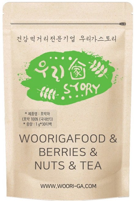 우리가스토리 호박차 티백, 1g, 30개입, 1개